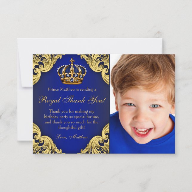 Cartes de remerciement pour fête d'anniversaire de (Devant)
