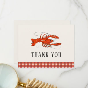 Cartes de remerciement pour fête de crevettes d'ea