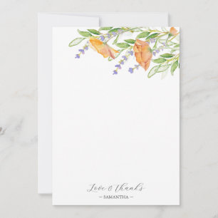 Cartes de remerciement pour la douche de mariée Fl