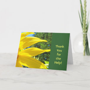 Cartes de remerciement pour l'aide ! Fleurs de tou