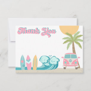Cartes de remerciement pour l'anniversaire de Surf