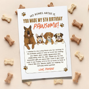 Cartes de remerciement pour l'anniversaire d'un ch