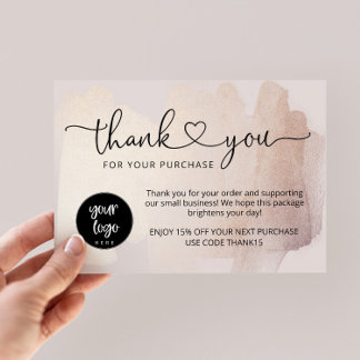 Cartes de remerciement pour les petites entreprise