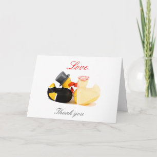 Cartes de remerciement pour mariage aux canards