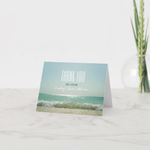 Cartes de remerciement pour mariage sur la plage
