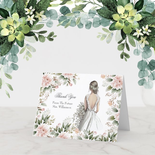 Cartes de remerciement pour robe de mariée de douc (Créateur téléchargé)