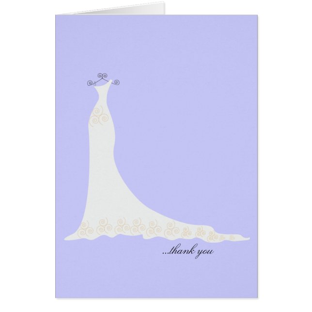 Cartes de remerciement pour robe de mariée {Violet (Devant)