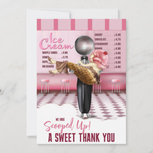 Cartes de remerciement pour une Baby Shower de gla