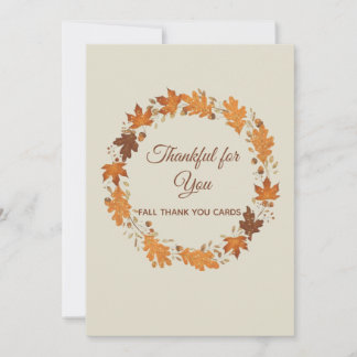 Cartes de remerciement pour vous de l'automne