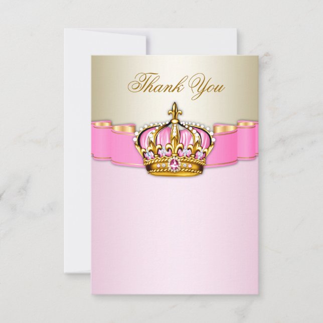 Cartes de remerciement Princesse (Devant)