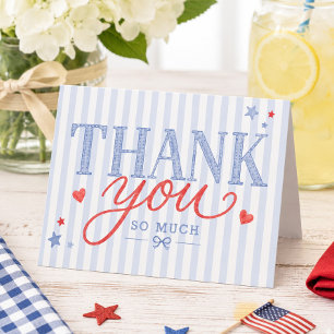 Cartes de remerciement Red White & Due