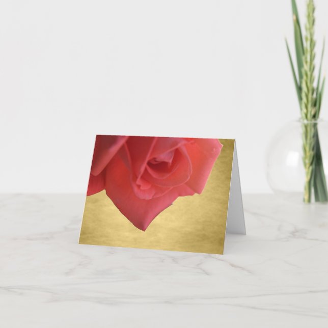 CARTES DE REMERCIEMENT ROSE CORAIL (Devant)