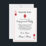 Cartes de remerciement rouges As de Carreaux K & Q<br><div class="desc">Articles assortis dans mon magasin - Cartes de remerciement Carreaux. Recto et verso inclus.</div>