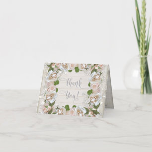 Cartes de Remerciement Rustiques Mariage Élégantes