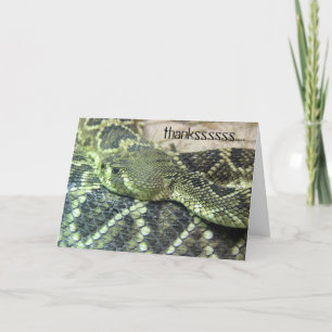 Cartes de remerciement Serpent Vert, texte personn