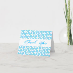Cartes de remerciement, simples blanches et bleues