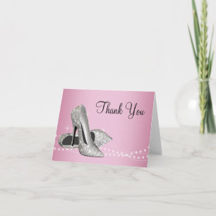 Cartes de remerciement Talons hauts Paillettes Noi