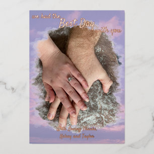 Cartes de remerciement : Thème d'amour des nuages 