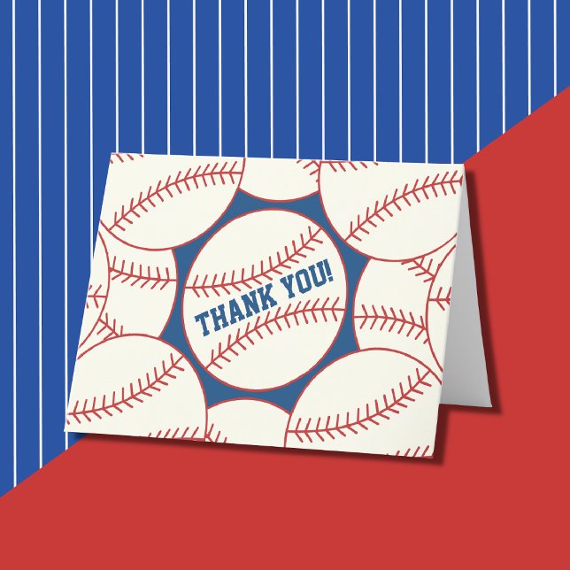 Cartes de remerciement vierges de baseball (In situ)