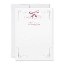 Cartes de Remerciement Whimsical Bow Ribbon