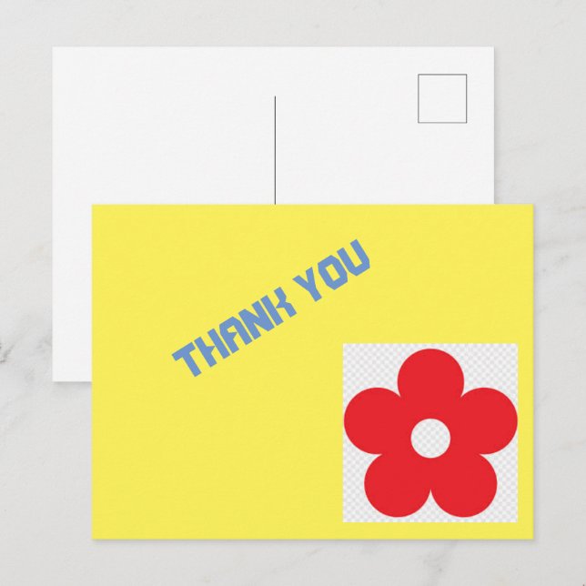 cartes de remerciements (Devant / Derrière)
