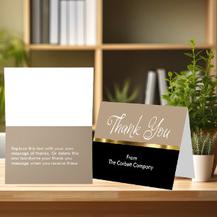 Cartes de remerciements Business Classy