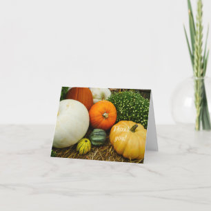Cartes de remerciements citrouille Et Gourds