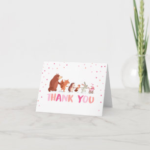 Cartes de remerciements de bois Animaux Baby showe