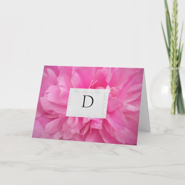 CARTES DE REMERCIEMENTS DE MARIAGE MONOGRAMMÉES DE (Devant)