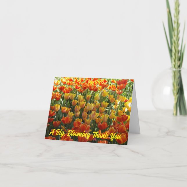 Cartes de remerciements de tulipes (Devant)