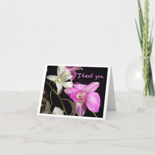 Cartes de remerciements d'orchidées (Devant)