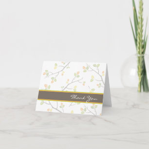 Cartes de remerciements feuilles et succursales