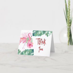 Cartes De Remerciements Flamant rose Rose