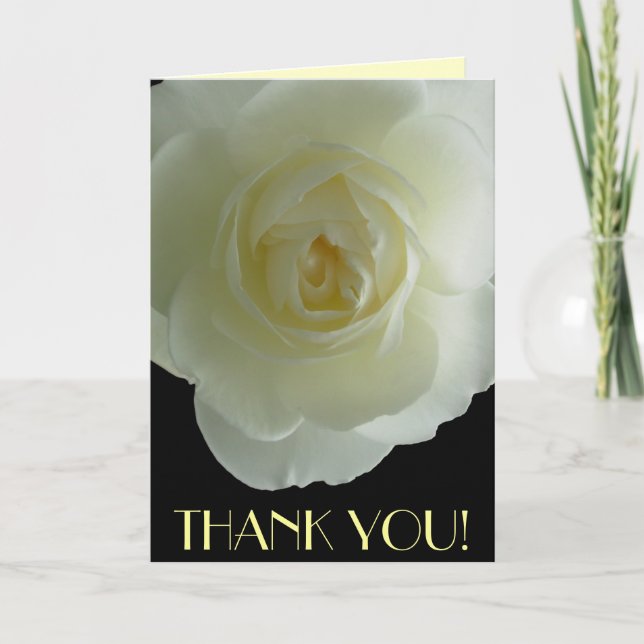 Cartes de remerciements Fleurs blanches Carte de v (Devant)