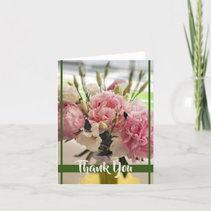 Cartes de remerciements florales roses