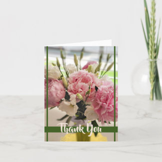Cartes de remerciements florales roses