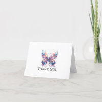 Cartes de Remerciements Papillon Personnalisées