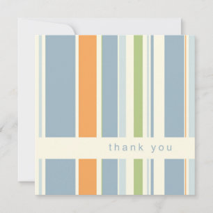 Cartes de remerciements Pastel bleu rayé
