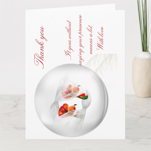 Cartes de remerciements pliées (Devant)