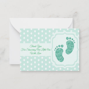 Cartes de remerciements Pois de pieds de bébé