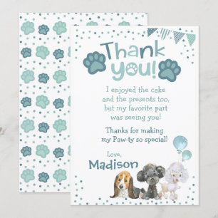 Cartes de remerciements pour l'anniversaire des ma