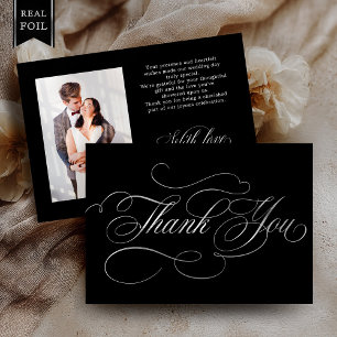 Cartes de remerciements pour noces d'argent callig