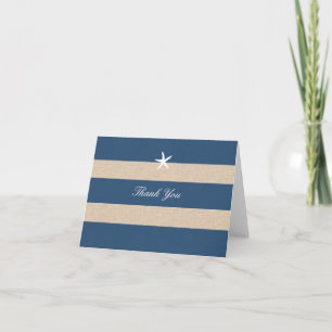 Cartes de remerciements vintage Ocean Stripes