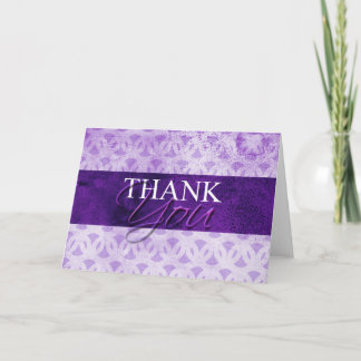 Cartes de Remerciements Violet Blanc Artistique à
