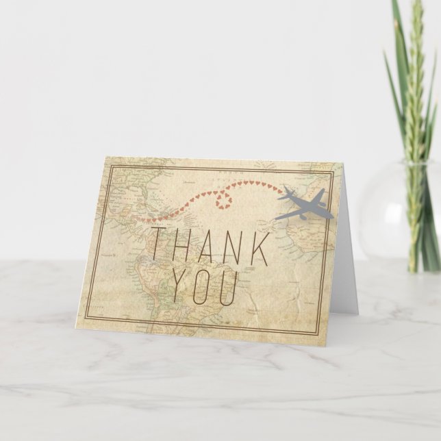Cartes de remerciements voyage (Devant)