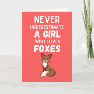 Cartes de Renard Mignon Pour Filles Pour Enfants A