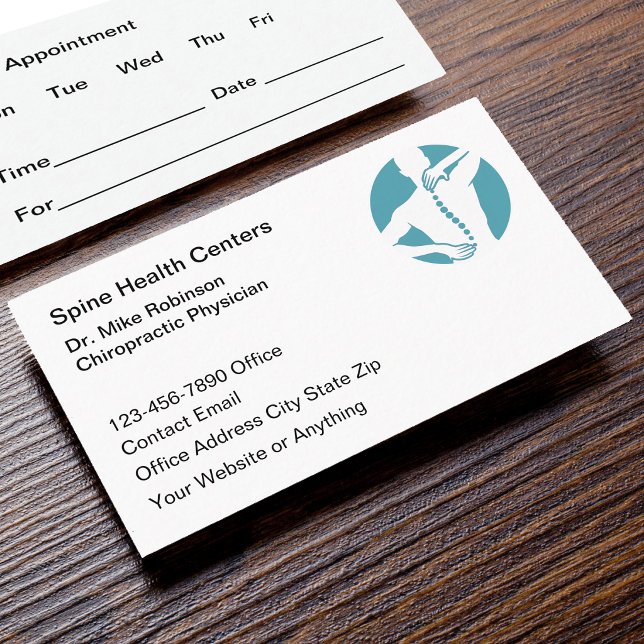 Cartes de rendez-vous à budget simple pour chiropr (Créateur téléchargé)
