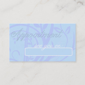 Cartes de rendez-vous Blue Floral Designer