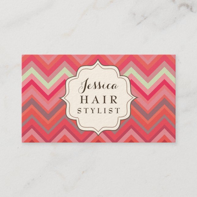 Cartes de rendez-vous Chevron Motif (Devant)