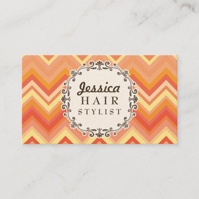 Cartes de rendez-vous Chevron Motif (Devant)